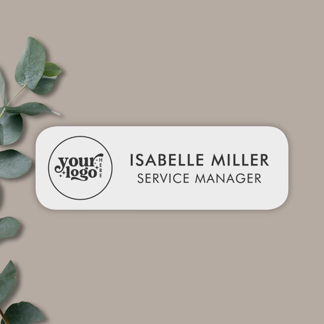 Custom Logo Employee Magnetic Or Safety Pin White Name Tag (Creator Uploaded)
