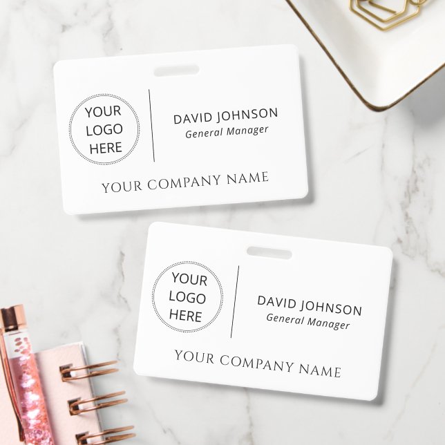 Custom Logo Employee Name Company Badge (Office)
