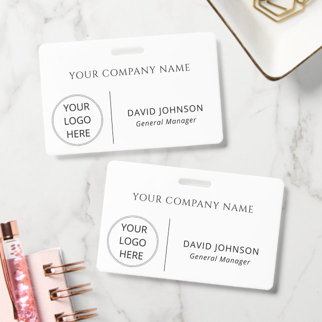 Custom Logo Employee Name Company Badge (Office)