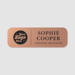 Custom Logo Employee Name Faux Copper Tag