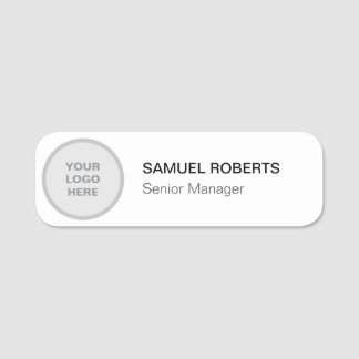 Custom Logo Employee Name Tags - Magnetic or Pin