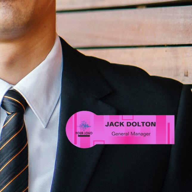 Custom Logo Employee Name Tags with Magnetic Pin (Creator Uploaded)