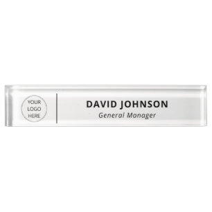 Custom Logo Employee Name Title Desk Name Plate