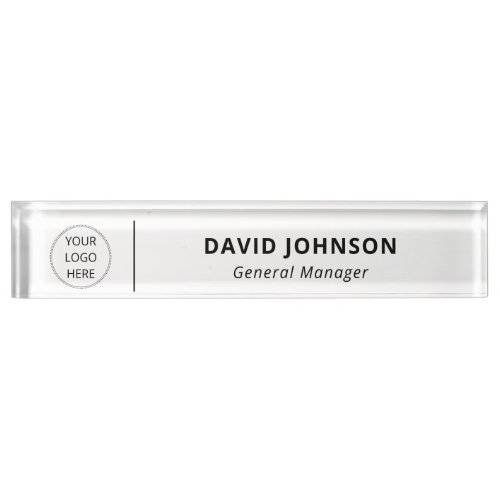 Custom Logo Employee Name Title Desk Name Plate