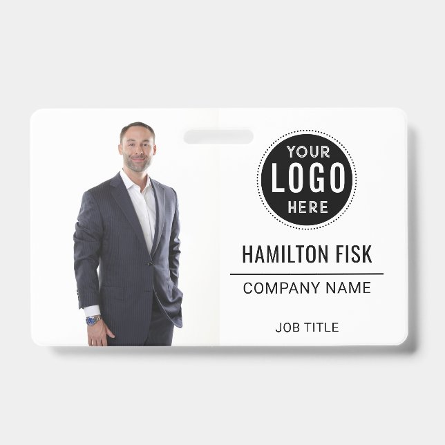 Custom Logo Employee Photo  Badge (Front)