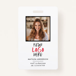 Custom Logo Employee QR Code Personalized Business Badge