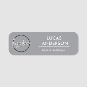 Custom Logo EmployeeMagnetic Safety PinFaux silver Name Tag
