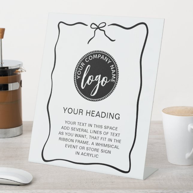 Custom Logo Event Ribbon Frame Sign (In SItu)