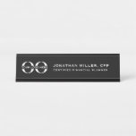 Custom Logo Executive Black Professional Desk Name Plate