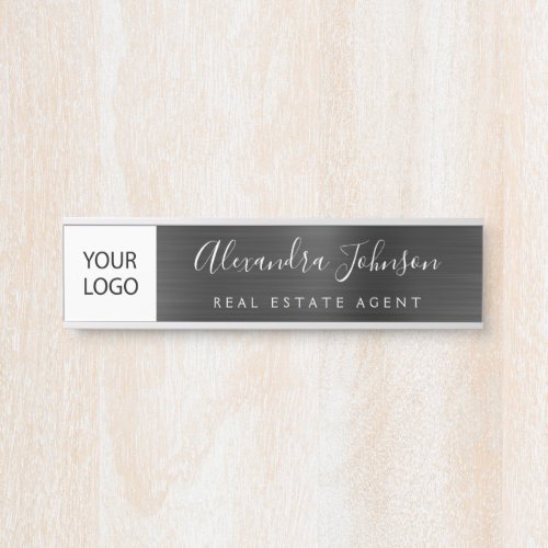 Custom Logo Executive Black Professional Door Sign