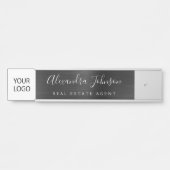 Custom Logo Executive Black Professional Door Sign | Zazzle