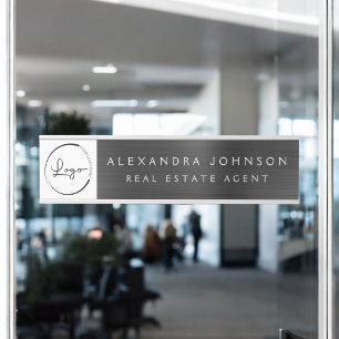 Custom Logo Executive Black Professional Door Sign