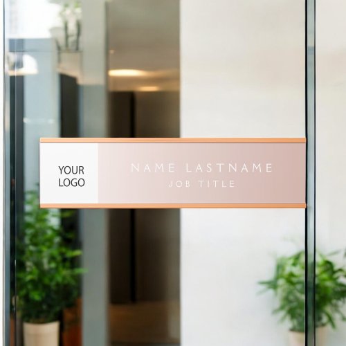 Custom Logo Executive Rose Gold Professional Door Sign