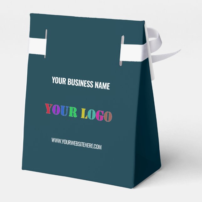 Custom Logo Favor Box Your Name Website Colors (Back Side)