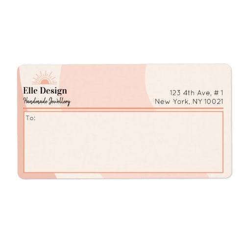 Custom Logo Feminine Blush Pink Professional Label