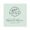 Custom logo feminine minimalist light mint green