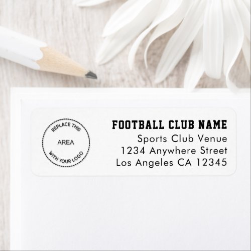 Custom Logo Football Club Return Name Address Label