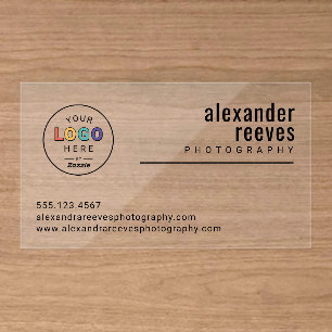Custom Logo for Modern Branding Clear Business Cards