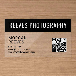 Custom Logo for Modern Branding Clear Business Cards
