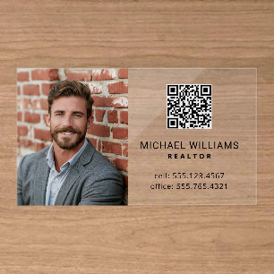 Custom Logo for Modern Branding Clear Business Cards