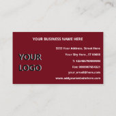 Custom Logo Full Contact Information Personalized Business Card | Zazzle