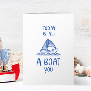 Custom Logo Fun Corporate Boat Nautical Birthday Card by pinkpinetree at Zazzle