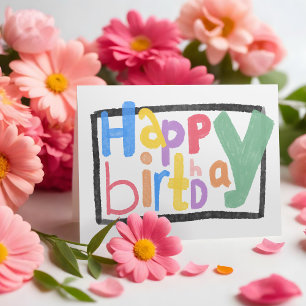 Custom Logo Fun Cute Colorful Business Birthday Card