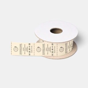Custom Logo Garment Care Small Business Branding Satin Ribbon