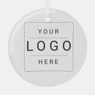 Custom Logo Glass Ornament