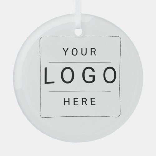 Custom Logo Glass Ornament