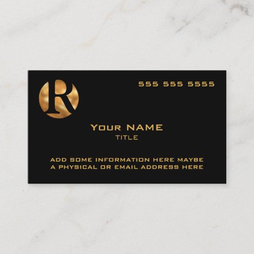 Customizable Custom Logo Gold Business Card