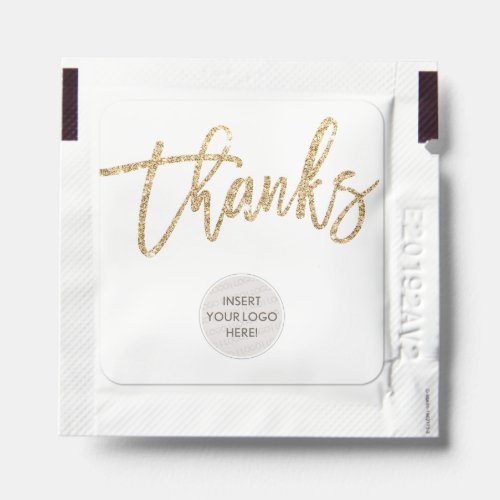 CUSTOM LOGO gold glitter customer thank you gift Hand Sanitizer Packet