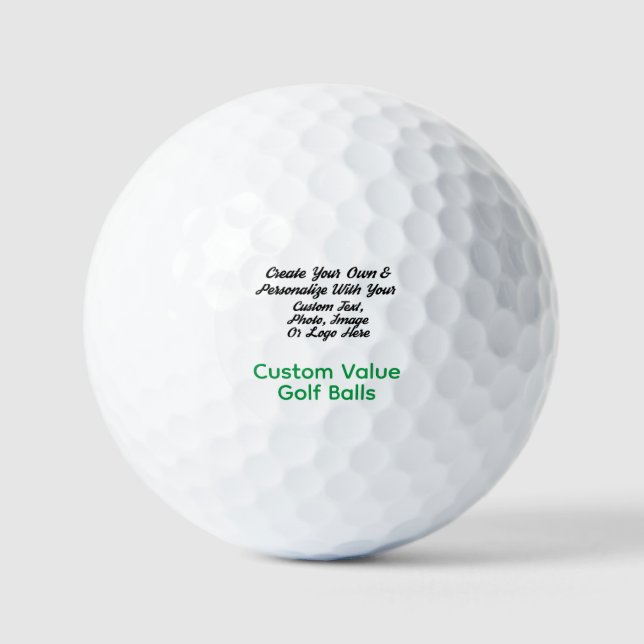 Custom Logo Golf Balls - Personalized Monogram (Front)