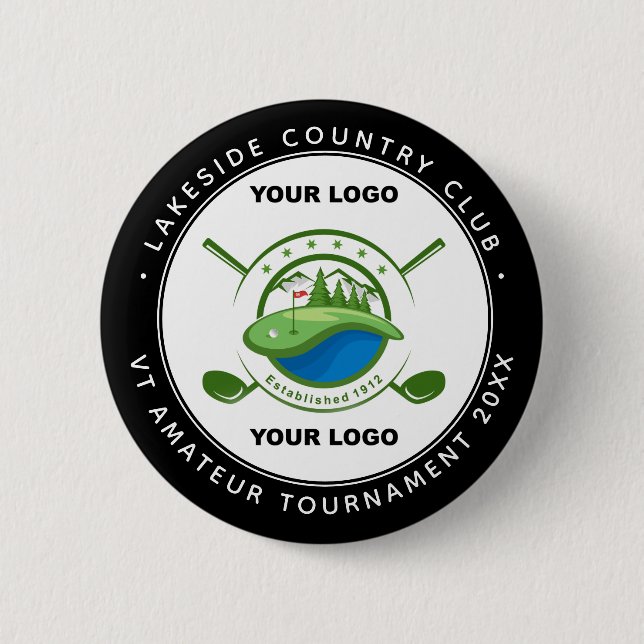 Custom Logo Golf Club Swag Memorial Tournament Button (Front)