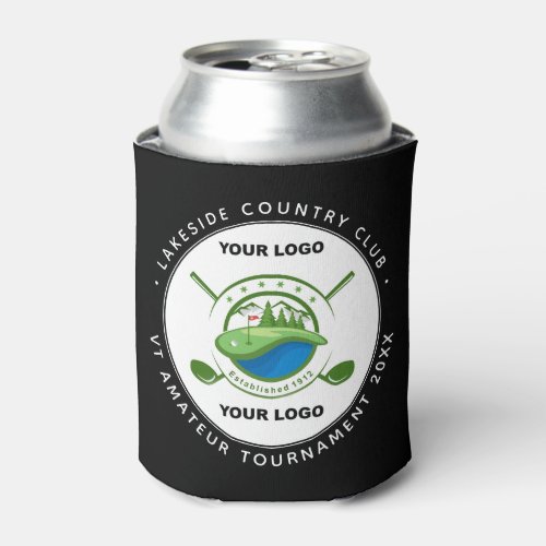 Custom Logo Golf Club Swag Memorial Tournament Can Cooler - Golf Club Custom Logo Golf Can Cooler. This unique golf club memorial tournament golf can cooler features your custom text and personalized logo. 
Customize this golf club can cooler with your business logo and text. Perfect for golf club tournaments, golf promotional items and ideas, golf memorial events, golf corporate products, golf tournament gifts, purchase in bulk for wholesale. 
COPYRIGHT © 2020 Judy Burrows, Black Dog Art - All Rights Reserved. Custom Logo Golf Club Swag Memorial Tournament Can Cooler