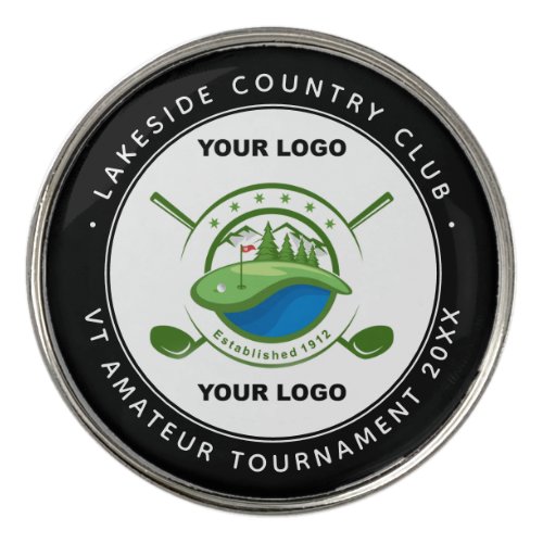 Custom Logo Golf Club Swag Memorial Tournament Golf Ball Marker - Golf Club Custom Logo Golf Ball Marker. This unique golf club memorial tournament golf ball marker features your custom text and personalized logo. 
Customize this golf club marker with your business logo and text. Perfect for golf club tournaments, golf promotional items and ideas, golf memorial events, golf corporate products, golf tournament gifts, purchase in bulk for wholesale. 
COPYRIGHT © 2020 Judy Burrows, Black Dog Art - All Rights Reserved. Custom Logo Golf Club Swag Memorial Tournament golf ball marker