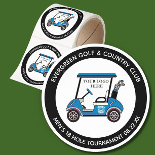 Custom Logo Golf Club Tournament Swag Classic Round Sticker