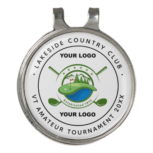 Custom Logo Golf Course Swag Club Tournament Golf Hat Clip - Golf Club Custom Logo Golf Ball Marker Hat Clip. This unique golf club memorial tournament golf ball marker features your custom text and personalized logo. 
Customize this golf club marker with your business logo and text. Perfect for golf club tournaments, golf promotional items and ideas, golf memorial events, golf tournament gifts, golf corporate products, purchase in bulk for wholesale. 
COPYRIGHT © 2020 Judy Burrows, Black Dog Art - All Rights Reserved. Custom Logo Golf Course Club Tournament Swag golf hat clip 