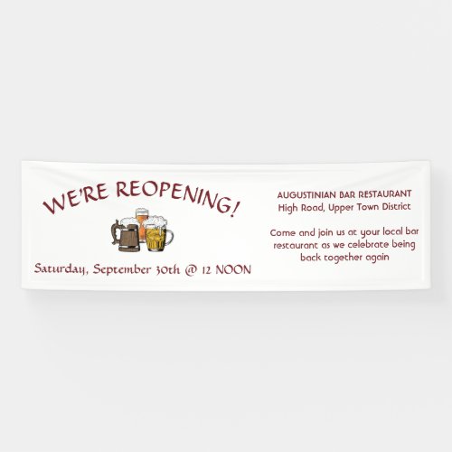 Custom Logo GRAND REOPENING  Banner