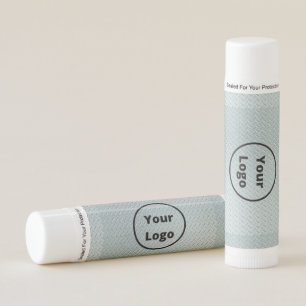 Custom logo gray metal print lip balm