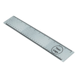 Custom logo gray metal print ruler