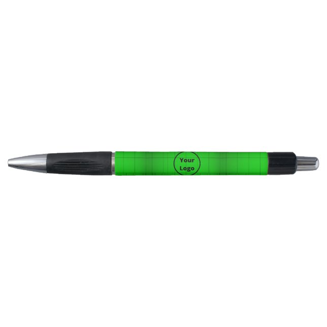 Custom logo green abstract architecture steps pen (Front)