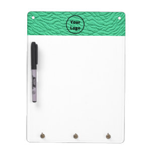 Custom logo green abstract carpet print dry erase board