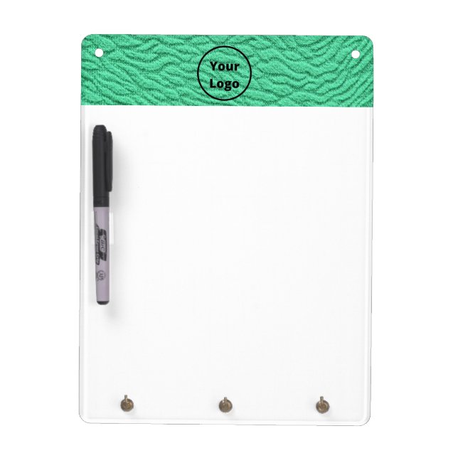 Custom logo green abstract carpet print dry erase board (Front)