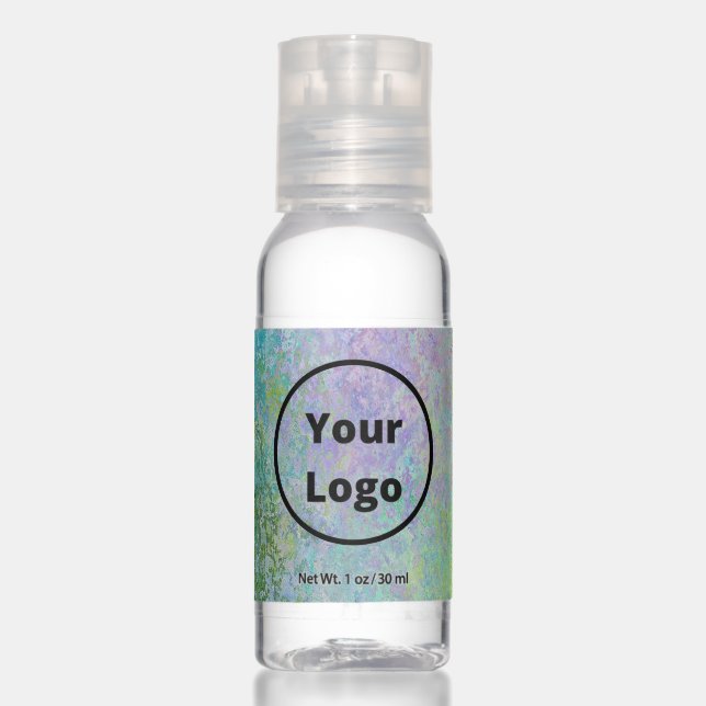 Custom logo green and purple marble hand sanitizer (Front)