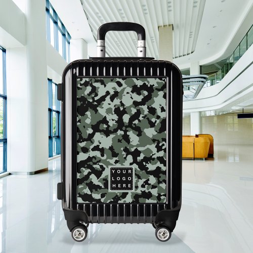  Custom Logo Green Camouflage Camo Pattern Luggage
