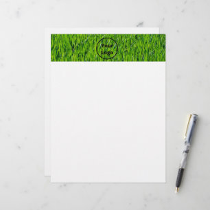 Custom logo green grass letterhead