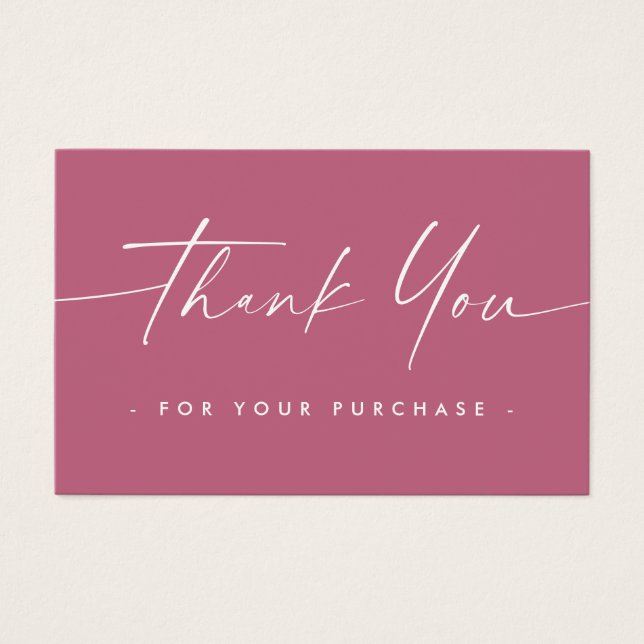 Custom logo handwritten script thank you insert (Front)