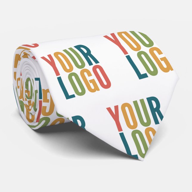 Custom Logo Here | Add Your Own Design Neck Tie (Rolled)