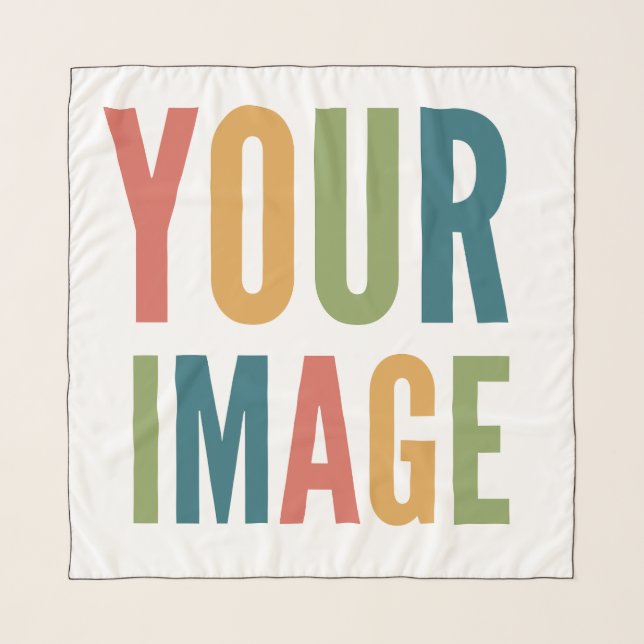 Custom Logo Here | Add Your Own Design Scarf (Front)